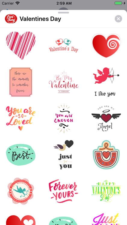 Happy Valentines Day Stickers