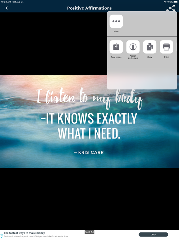 My Positive Affirmations iPad screenshot 10 - Lifestyle app