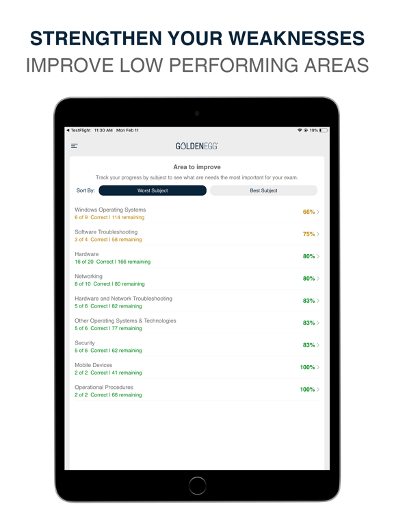 CompTIA A+ Practice Test Pro iPad screenshot