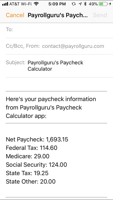Paycheck Calc Screenshot