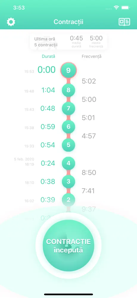 Cronometru pentru contracții