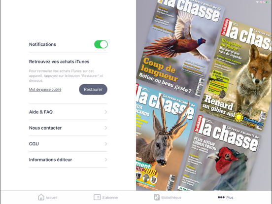 Revue Nationale de la Chasse iPad screenshot