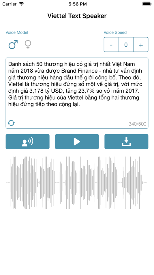 #3. Viettel Text Speaker (iOS) 作者: Viettel Telecom