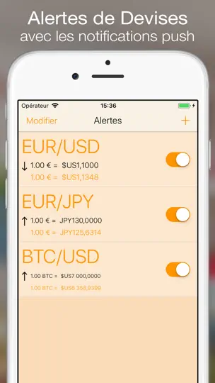 Capture d'écran de Currency+ (Currency Converter) sur iPhone 5