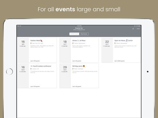 Eventor.app | Guest List iPad screenshot 2 - Business app
