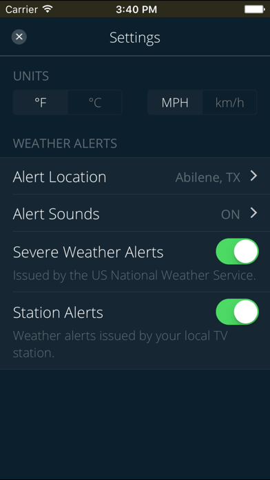 KTXS Weather Screenshot