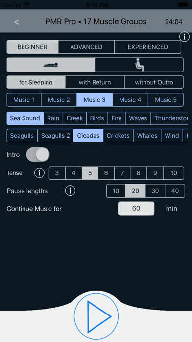 Progressive Muscle Relaxation. Screenshot