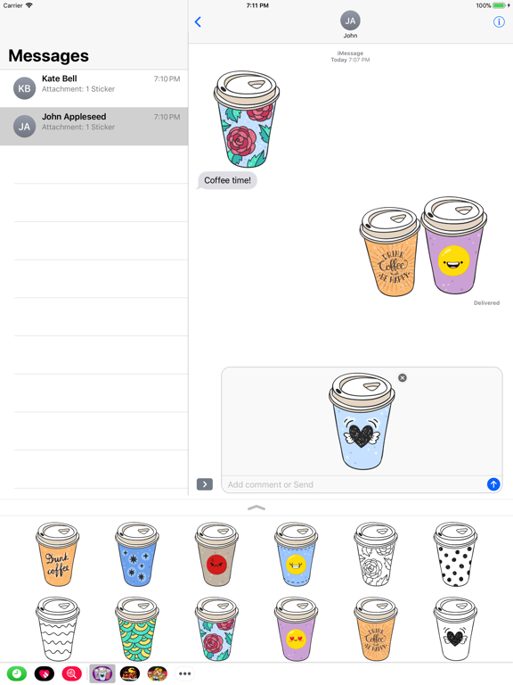 Screenshot #4 pour Coffee to Go - Sticker Pack