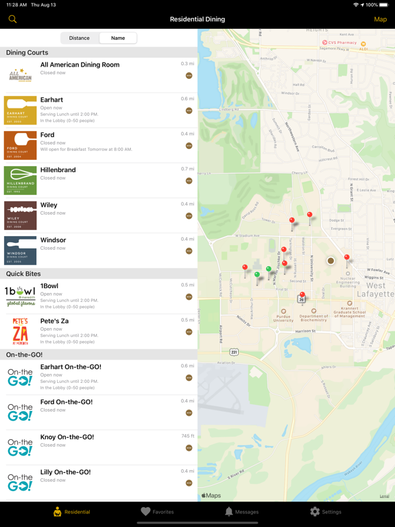 Screenshot #4 pour Purdue Mobile Menus