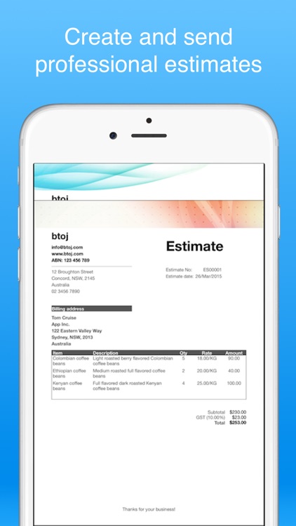 Job Estimate Maker - Invoice +