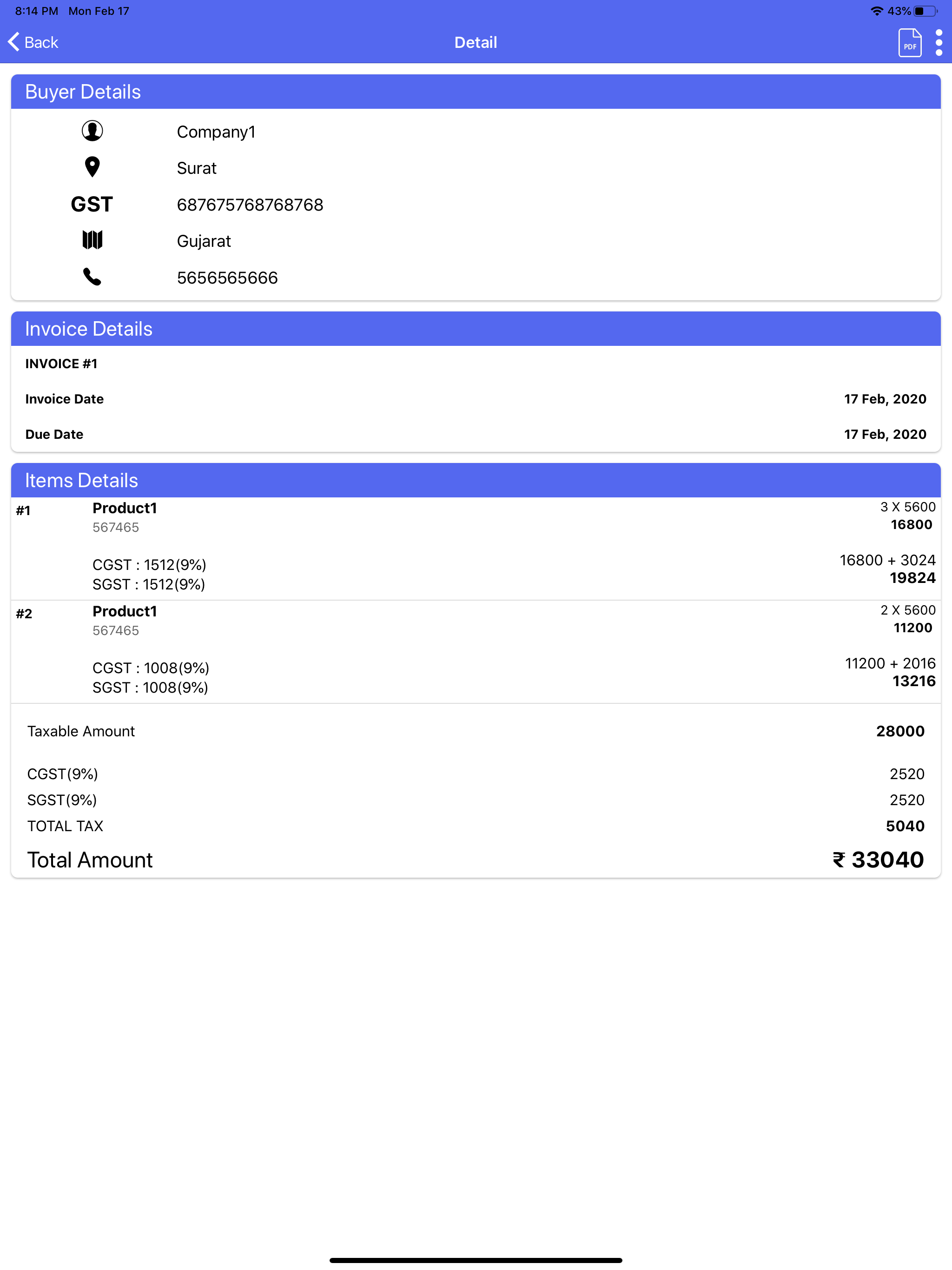 GST Invoice