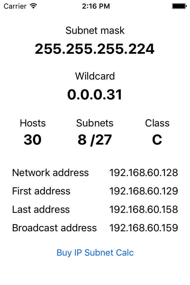 IP Subnet Calc screenshot 3