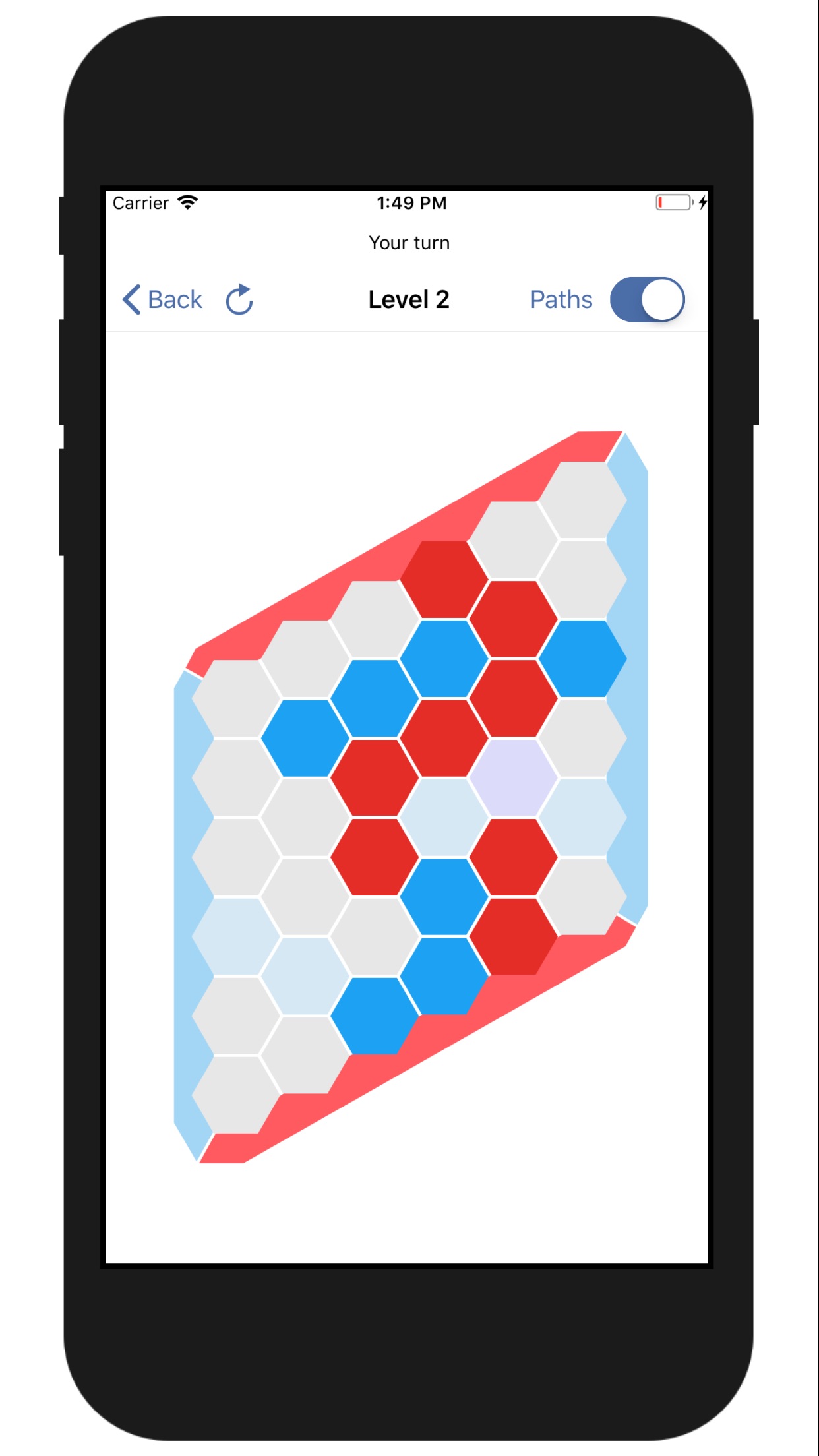 Screenshot do app Hex - AI Board Game