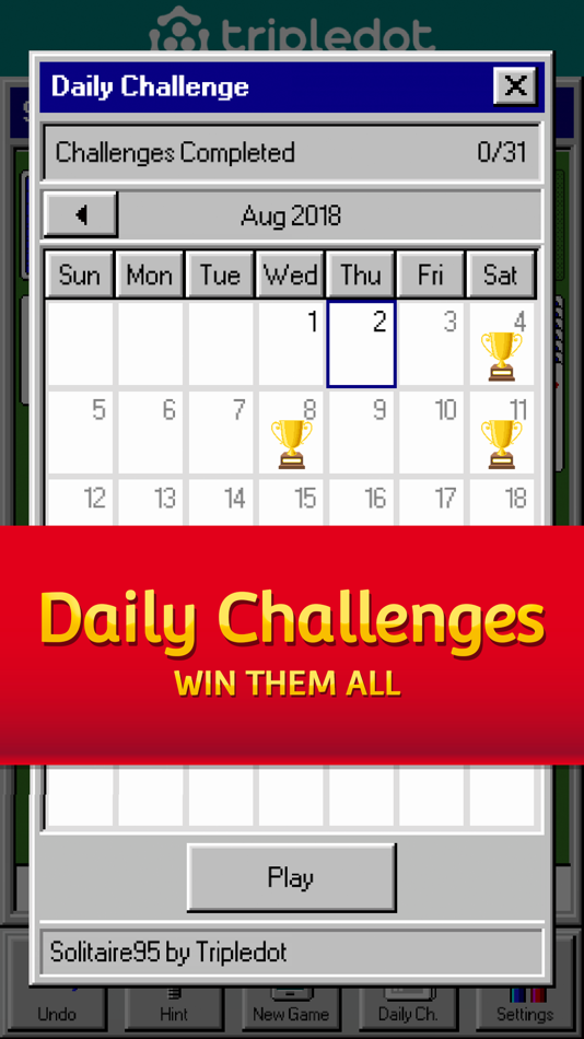 #2. Solitaire 95: The Classic Game (iOS) 来自: Tripledot Studios