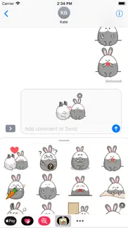 cute chubby rabbit iphone screenshot 1