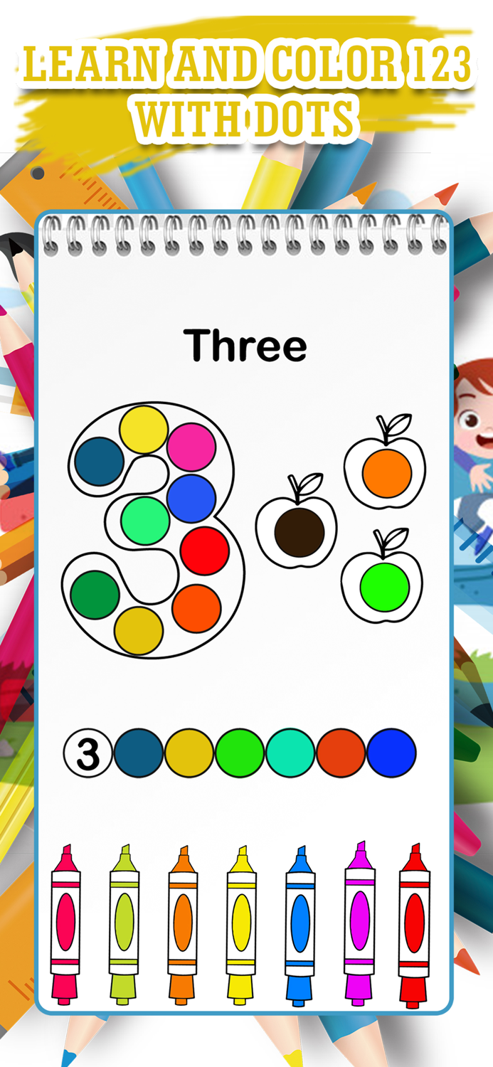 123 Numbers Dot Coloring Book