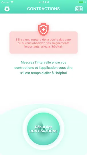 Capture d'écran de Contractions De Grossesse sur iPhone 2