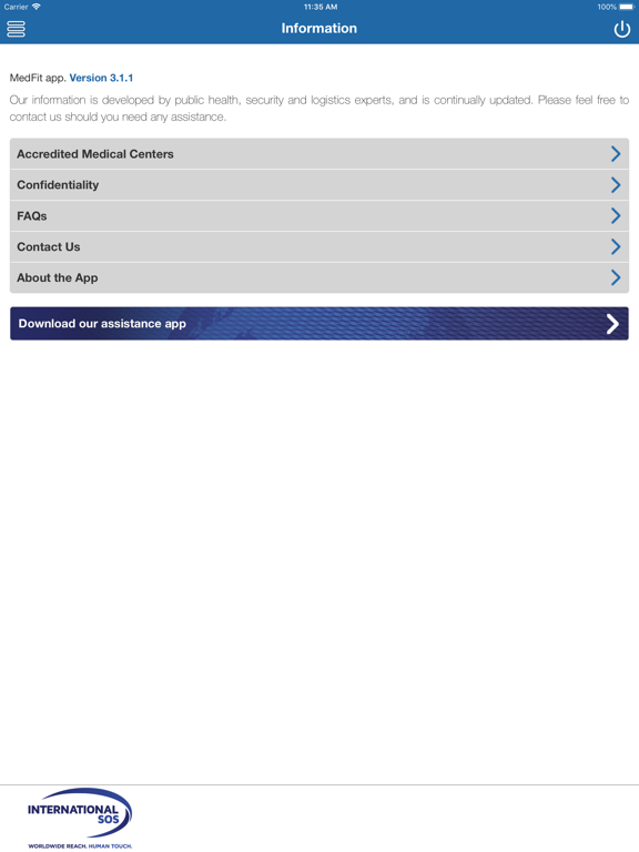 MedFit iPad screenshot