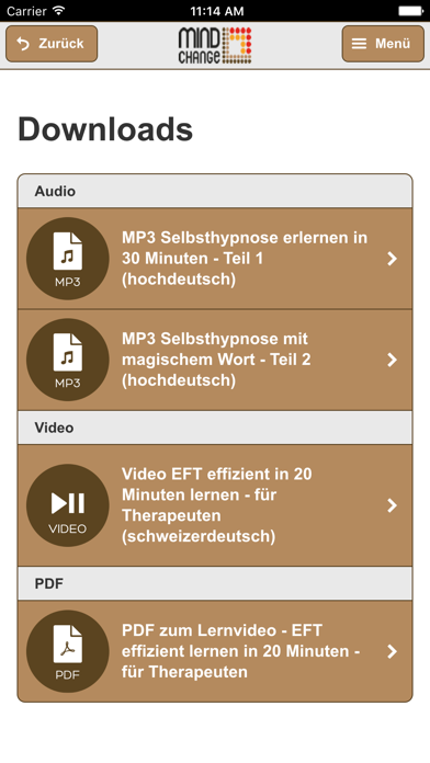 Screenshot #1 pour mindChange