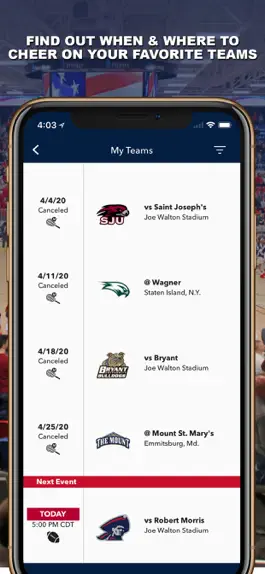 Game screenshot RMU Athletics Gameday apk