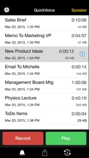 quickvoice® recorder iphone screenshot 1