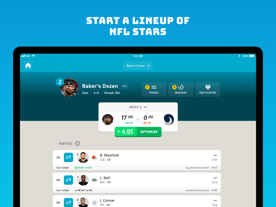 NFL Fantasy Football iPad app afbeelding 7