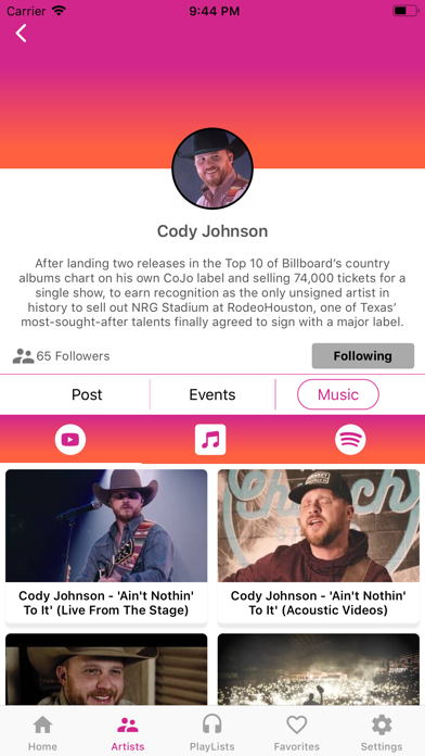 MyFanJam iPhone screenshot 4 - Music app