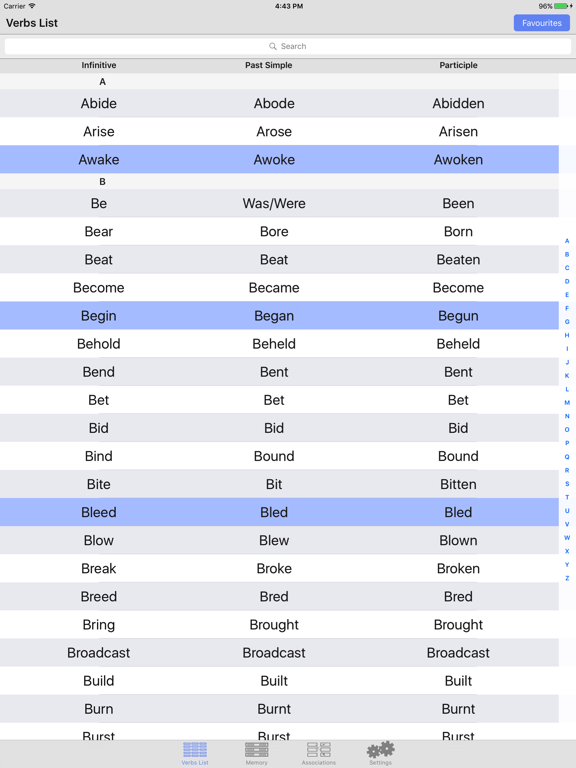 Screenshot #4 pour English Irregular Verbs