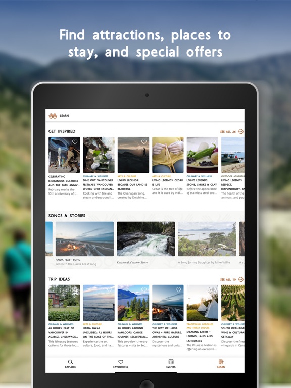 Indigenous BC iPad screenshot 5 - Travel app