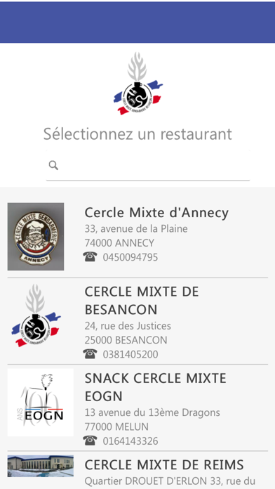 Screenshot #1 pour Cercles Mixtes de Gendarmerie