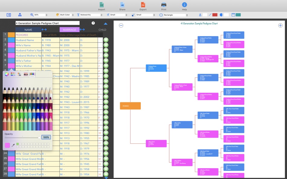 #1. Pedigree Chart Maker (macOS) 由: IW Technologies LLC