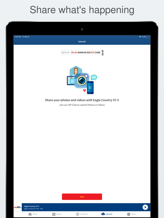 Eagle Country 97.5 iPad screenshot 5 - Music app