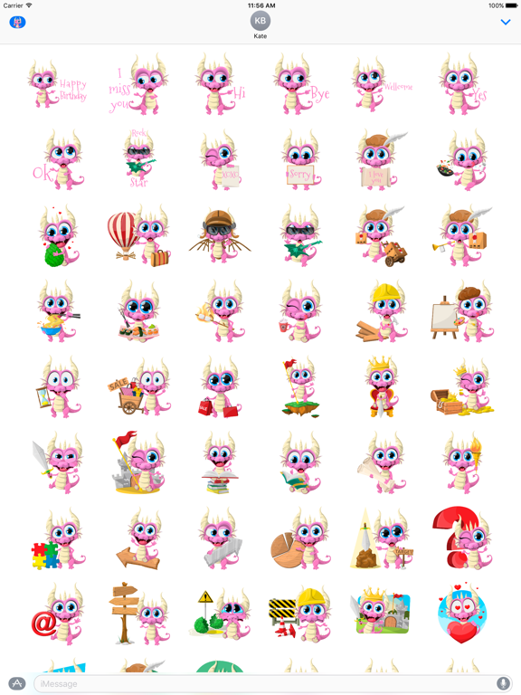 Screenshot #5 pour Moon the Dragon Stickers