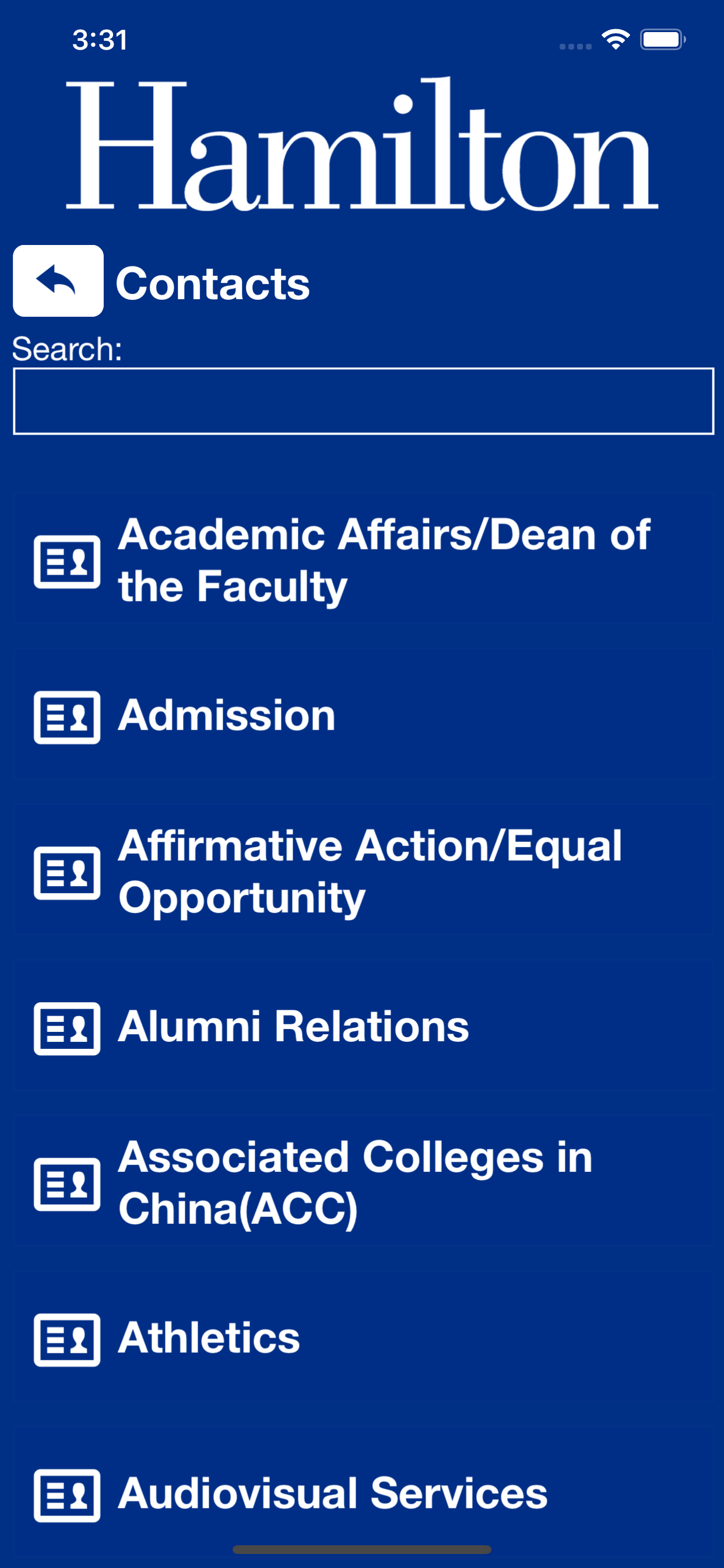 Hamilton College Mobile App screenshot 3