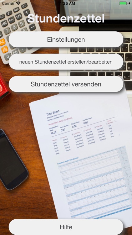 Minijob Stundenzettel