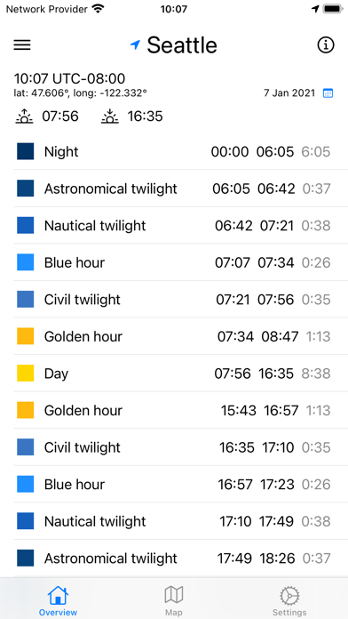 Golden Hour App Screenshot