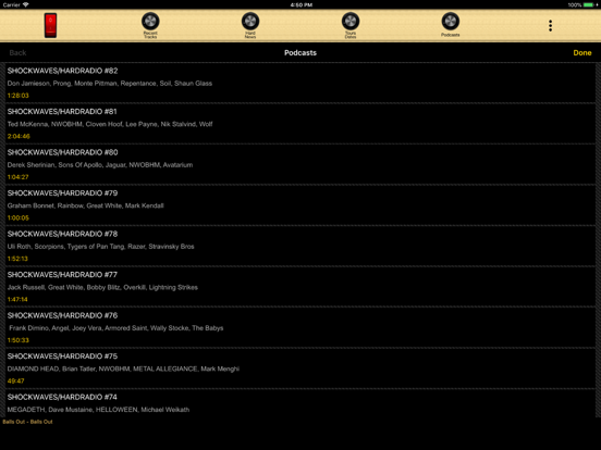 HardRadio Heavy Metal Radio iPad screenshot 6 - Music app