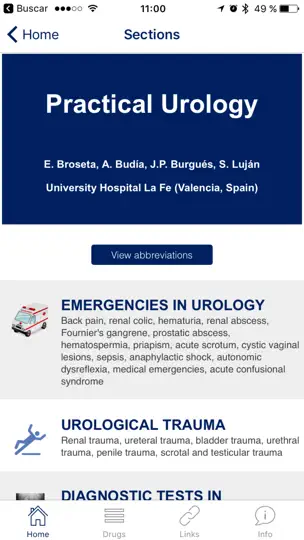 Captura de pantalla de Practical Urology en iPhone 2