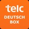 Die telc Deutsch-Box ist eine kostenlose App der telc gGmbH und ermöglicht den Download aller digitalen Dateien aus den telc Lehrmaterialien für Deutsch als Zweit- und Fremdsprache