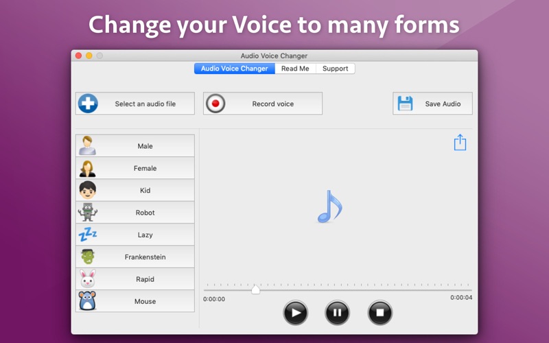 Screenshot #1 pour Audio Voice Changer