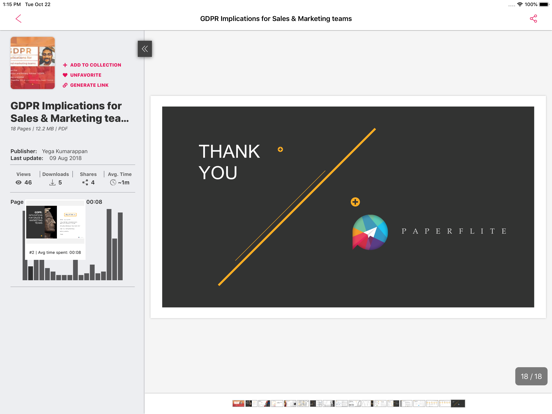 Paperflite - Sales enablement iPad screenshot 5 - Business app