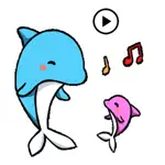 Animated Blue Dolphin Sticker App Contact