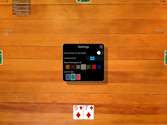 Hearts Card Classic iPad screenshot 8 - Games app
