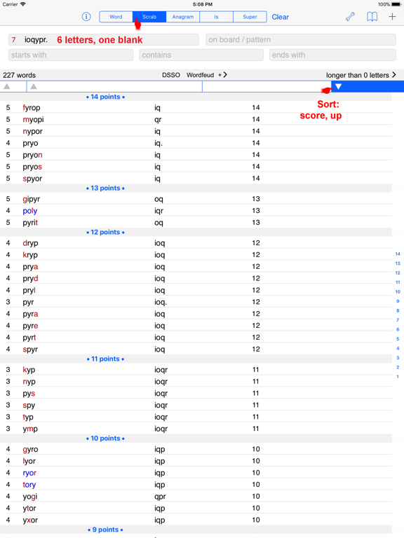 Screenshot #6 pour Svenska  Words Finder PRO
