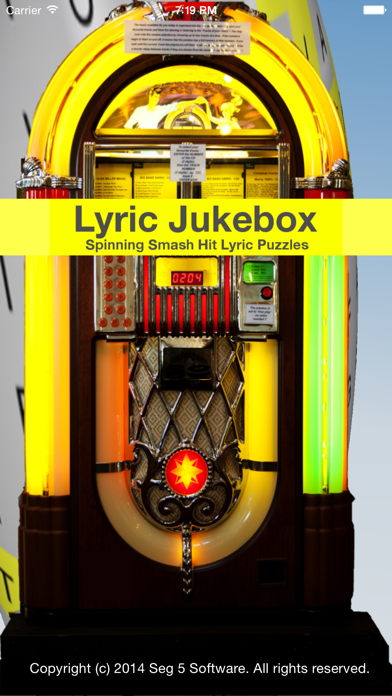 Lyric Jukebox Word Search Screenshot