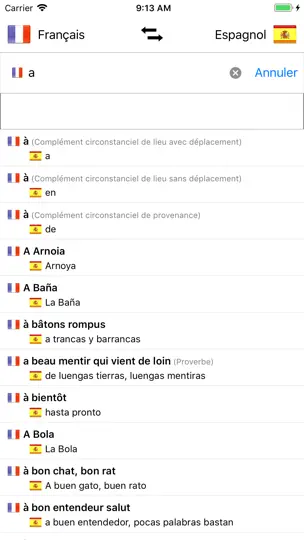 Capture d'écran de Espagnol-Français sur iPhone 4