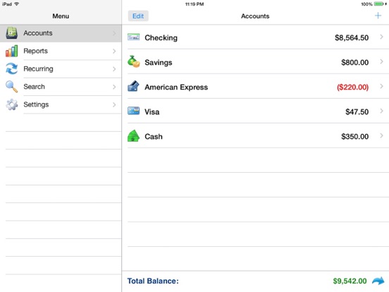 Screenshot #5 pour Accounts 2 Checkbook