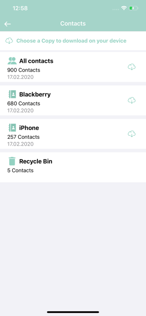 ‎Contaker. Перенос контактов. Screenshot