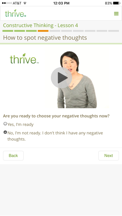 Screenshot #2 pour Thrive - Feel better, sooner