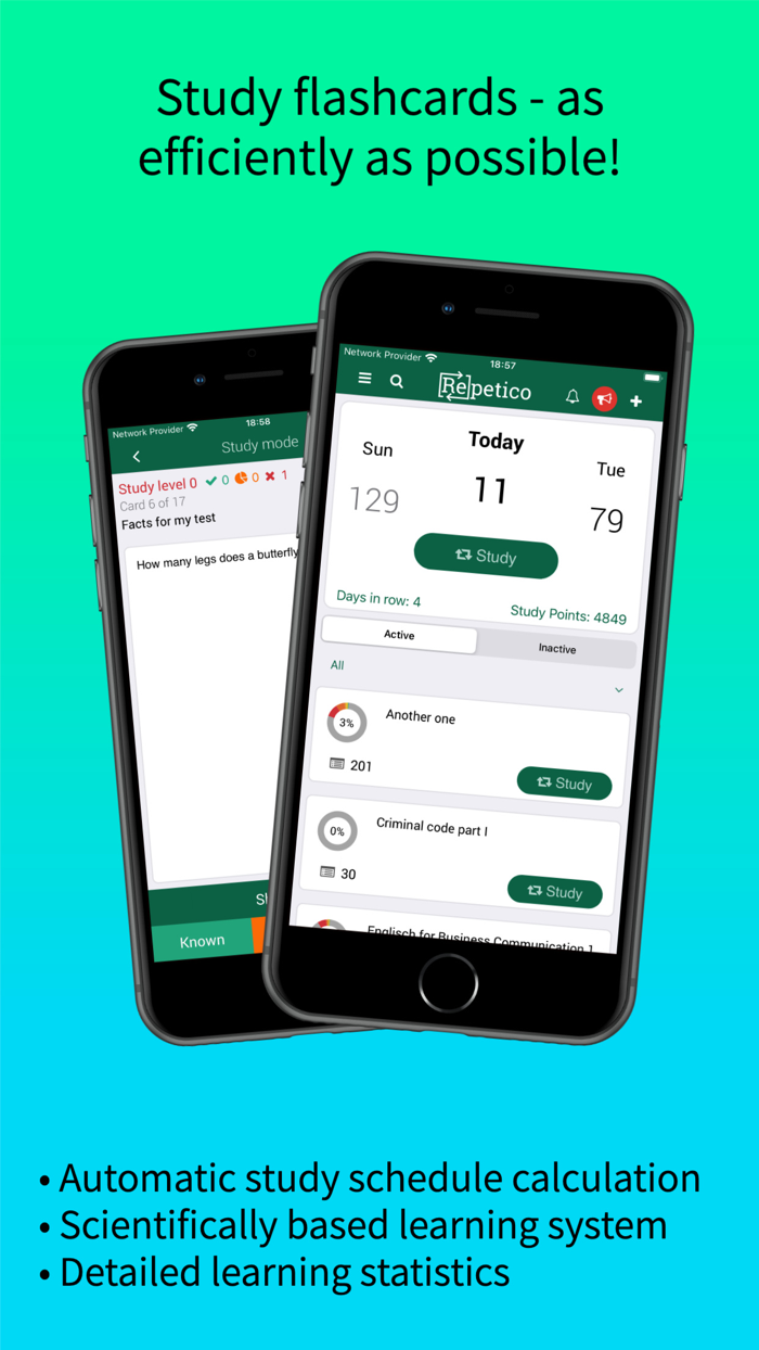 Repetico - Study flashcards